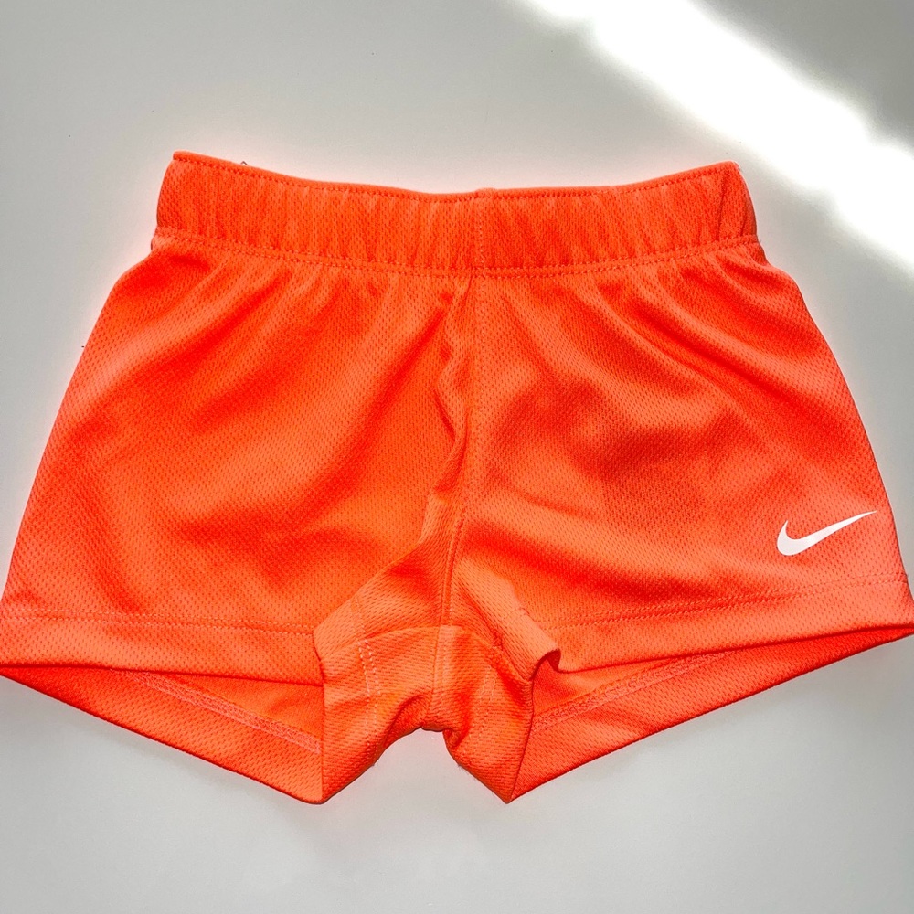 NEW Neon orange Nike shorts, 18M